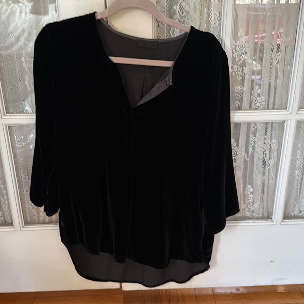 CP Shades women's Black Velvet Tunic with Pockets